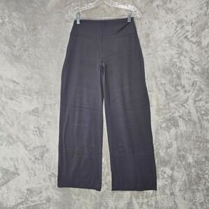 Oner Active Wide Leg Pants Women L Short Length Gray High Rise Yoga Loungewear
